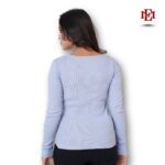 Women’s V-Neck Long Sleeve Top | Sky Blue - Image 2