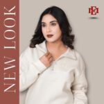 Esmore Premium High Neck Jacket- Off White | Women - Image 2