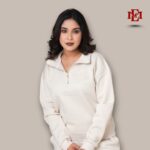 Esmore Premium High Neck Jacket- Off White | Women