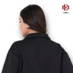 Esmore Premium High Neck Jacket and Trouser (Combo)- Black | Women - Image 3